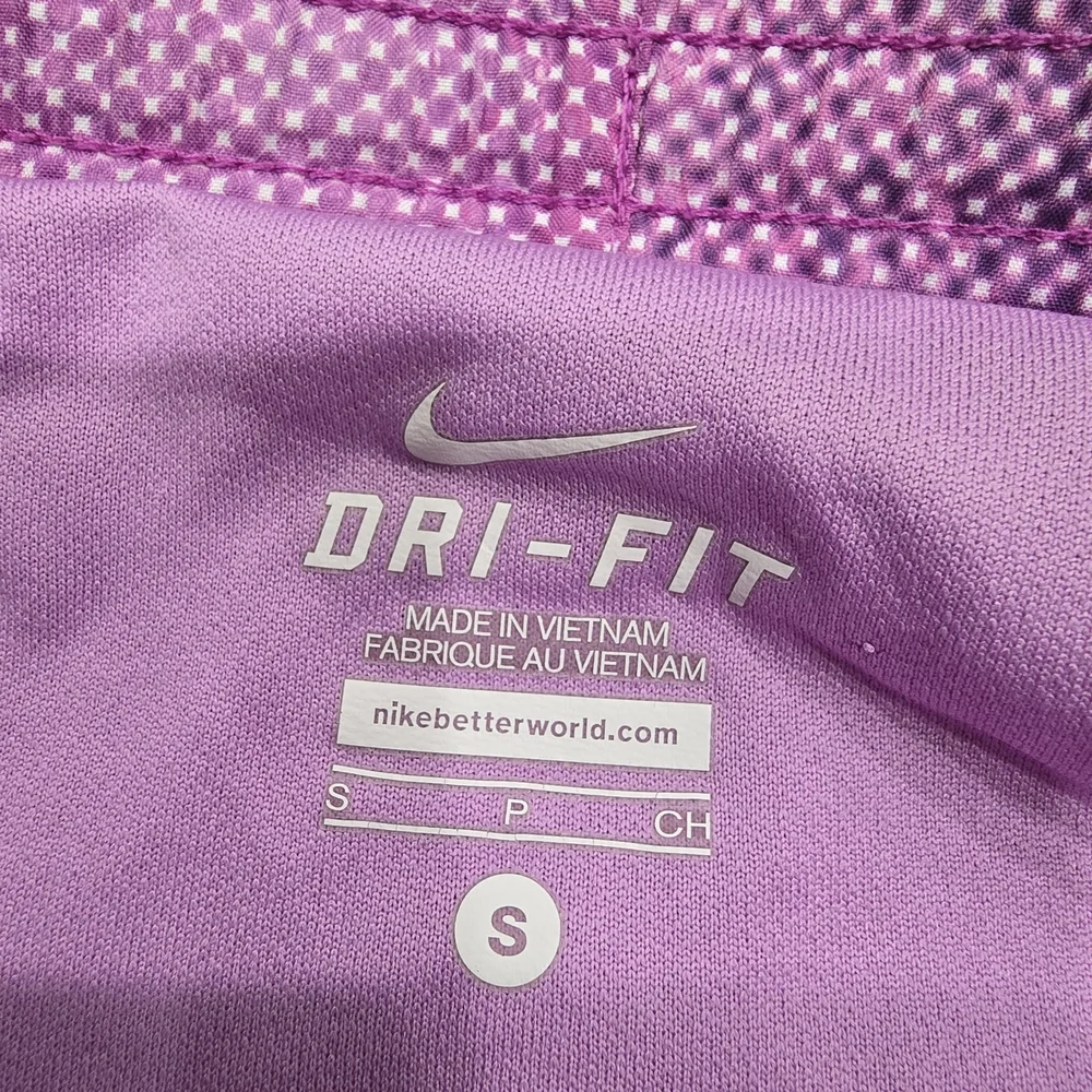 Nike Dri-FIT Women's Athletic Shorts Purple Geometric‎ Quick Dry Running Small
